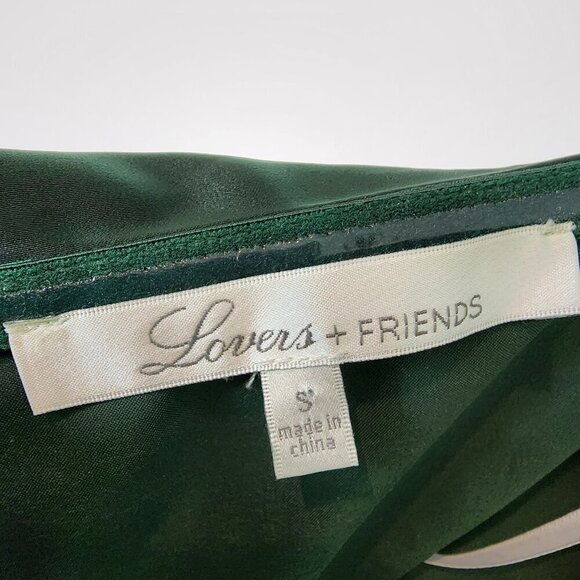 Lovers and Friends Violet Midi Dress in Emerald Faux Wrap Strapless Sexy Dress S - Picture 7 of 12